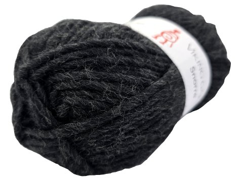 SNORRE włóczka 217 CZARNY GRAFIT MELANGE Viking Garn 100g 100m 100% wełna czesankowa HIGHLAND z Peru na sweter genser