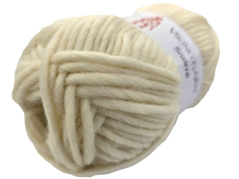 SNORRE włóczka 202 ECRU KREM Viking Garn 100g 100m 100% wełna czesankowa HIGHLAND z Peru na sweter genser