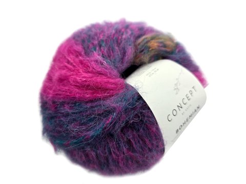BOHEMIAN 205 MIX RÓŻ FIOLET 50g 75m KATIA mix alpaki i merino NOWOŚĆ 2025 hurtownia z włóczkami KATIA