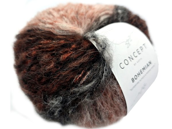 BOHEMIAN 206 MIX BRĄZÓW 50g 75m KATIA mix alpaki i merino NOWOŚĆ 2025 hurtownia z włóczkami KATIA