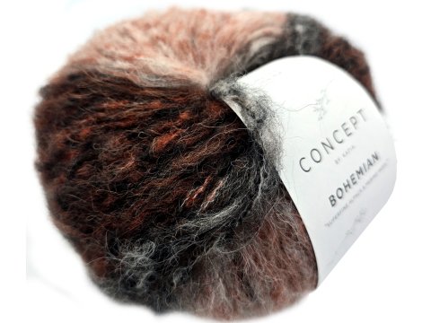 BOHEMIAN 206 MIX BRĄZÓW 50g 75m KATIA mix alpaki i merino NOWOŚĆ 2025 hurtownia z włóczkami KATIA
