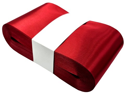 10cm 50m HURT ROYAL BORDO wstążka satynowa szeroka na kokardy wstęgi miękka ale sztywna hurtownia wstążek Warszawa