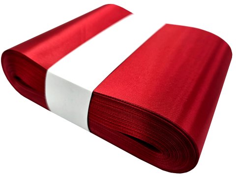 15cm 50m HURT BORDO wstążka satynowa szeroka na kokardy wstęgi miękka ale sztywna hurtownia wstążek Warszawa
