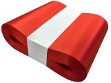 15cm 50m HURT CZERWONA RED wstążka satynowa szeroka na kokardy wstęgi miękka ale sztywna hurtownia wstążek Warszawa