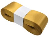 6cm 50m ZŁOTA GOLD wstążka satynowa szeroka na kokardy kokardki wstęgi hurtownia wstążek Warszawa tanie wstążki