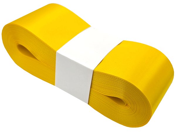 6cm 50m ŻÓŁTA YELLOW wstążka satynowa szeroka na kokardy kokardki wstęgi hurtownia wstążek Warszawa tanie wstążki