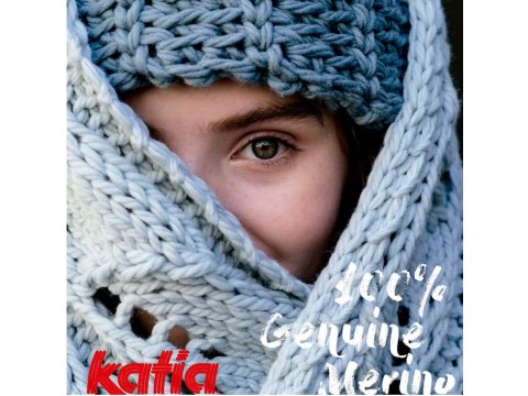 GENUINE MERINO 50 BIAŁA OFF WHITE włóczka KATIA 100g 80m 100% wełna z merynosa najwyższej jakości sklep Goldpol