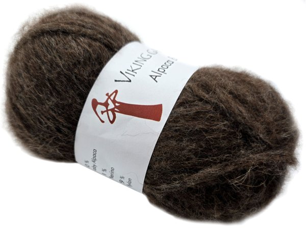 ALPACA BRIS włóczka 308 CIEMNY BRĄZ Viking Garn 50g 150m mix wełny baby alpaka i merino mega wydajna GOLD-POL Warszawa