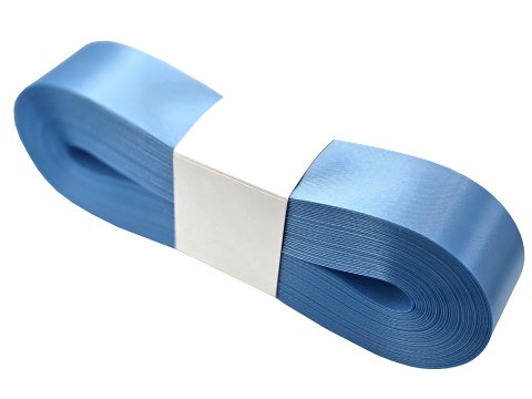 3cm 50m BŁĘKITNA wstążka satynowa szeroka na kokardy kokardki wstęgi hurtownia wstążek Warszawa tanie wstążki