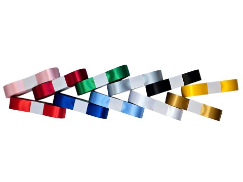 3cm 50m CZARNA BLACK wstążka satynowa szeroka na kokardy kokardki wstęgi hurtownia wstążek Warszawa tanie wstążki