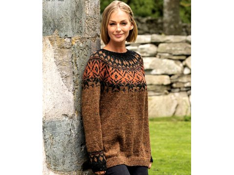 ANDES TWEED włóczka 208 CIEMNY BRĄZ  Viking Garn 50g 100m mix wełny alpaka i merino hurtownia włóczek GOLD-POL Warszawa