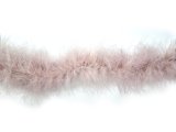 Taśma z piór marabut*  PUDROWY RÓŻ/BEŻ cena za 9,14m puszyste z długim włosem cienkie boa puszek pióra na taśmie