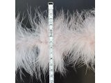 Taśma z piór marabut*  PUDROWY RÓŻ/BEŻ cena detaliczna 1m puszyste z długim włosem cienkie boa puszek pióra na taśmie