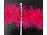 Taśma z piór marabut*  CIEMNY RÓŻ cena za 9,14m puszyste z długim włosem cienkie boa puszek pióra na taśmie