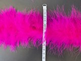 Taśma z piór marabut* FUKSJA MAGENTA cena detaliczna 1m puszyste z długim włosem cienkie boa puszek pióra na taśmie