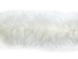 Taśma z piór marabut* ECRU KREM cena za 9,14m puszyste z długim włosem cienkie boa puszek pióra na taśmie