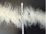 Taśma z piór marabut* ECRU KREM cena za 9,14m puszyste z długim włosem cienkie boa puszek pióra na taśmie