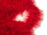Taśma z piór marabut* CZERWONY CIEMNY cena za 9,14m puszyste z długim włosem cienkie boa puszek pióra na taśmie