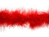 Taśma z piór marabut*  CZERWONA cena za 1m puszyste z długim włosem piórka cienkie boa GOLD-POL Warszawa