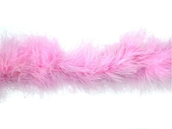 Taśma z piór marabut*  JASNY RÓŻ cena za 1m puszyste z długim włosem piórka cienkie boa GOLD-POL Warszawa