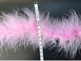Taśma z piór marabut*  JASNY RÓŻ cena za 9,14m puszyste z długim włosem cienkie boa puszek hurtownia