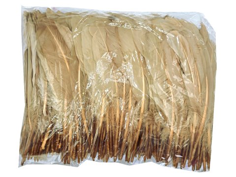 Pióra gęsie BEŻ CIELISTY cena za HURT opk 250g około 600-700 szt piórka lotki sztywne luzem do ozdabiania sklep warszawa