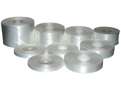 25mm wstążka atłasowa 107 RED CZERWONY rolka 25m 100% nylon satynowa ozdobna na kokardki dekorację świąteczne