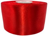 50mm Wstążka atłasowa 107 Red Czerwona rolka 25m największy wybór wstążek satynowych w Warszawie Gold-Pol