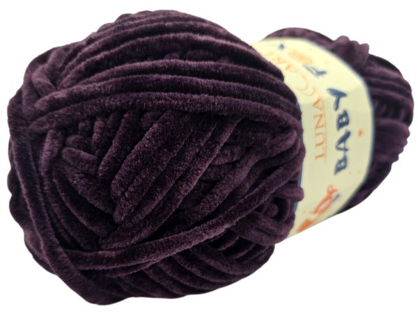 BABY FOX 98 Bakłażan Bardzo Ciemne Bordo włóczka LUNA 100g 120m włóczki dla dzieci na kocyk hurtownia włóczek GOLD-POL Warszawa