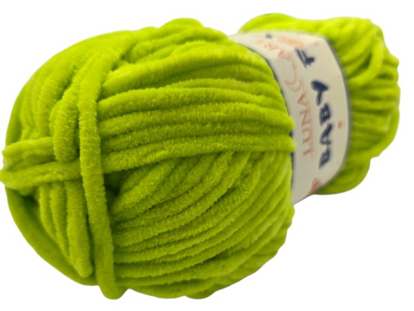 BABY FOX 85 Limonka Ostra włóczka LUNA 100g 120m włóczki dla dzieci na kocyk hurtownia włóczek GOLD-POL Warszawa