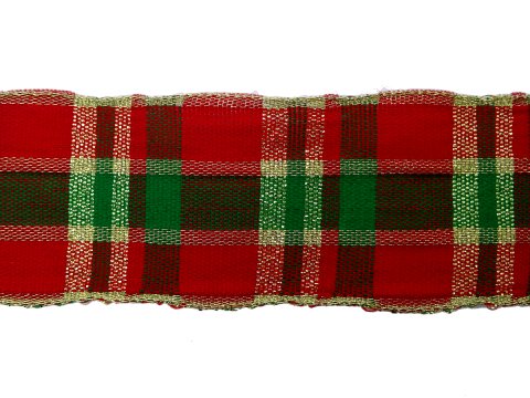 25mm Wstążka MIX 15 by GOLD-POL świąteczna w kratkę 8/9m Boże Narodzenie tkana wstążeczka wstążki firmowe