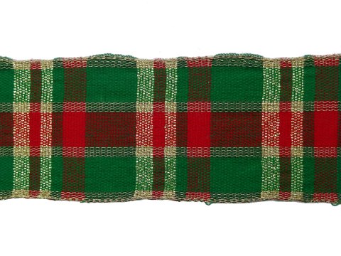 25mm Wstążka MIX 16 by GOLD-POL świąteczna w kratkę 8/9m Boże Narodzenie tkana wstążeczka wstążki firmowe