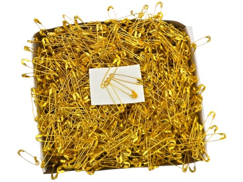 Agrafki 22mm 4x432 "00" ZŁOTE cena za 1728szt agrafka metalowa do numerów startowych hurtownia agrafek Warszawa