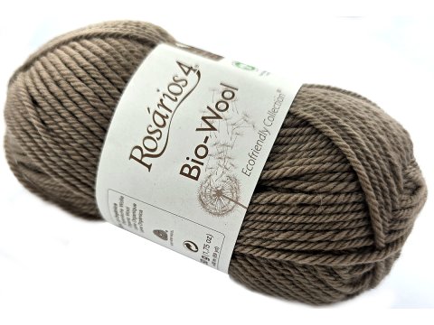 BIO-WOOL 29 BEŻ ZIMNY LATTE 50g 82mRosarios4 100% wełna merino GOTS hurtownia włóczkek GOLD-POL Warszawa