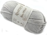 BIO-WOOL 35 SZARY JASNY 50g 82mRosarios4 100% wełna merino GOTS hurtownia włóczkek GOLD-POL Warszawa