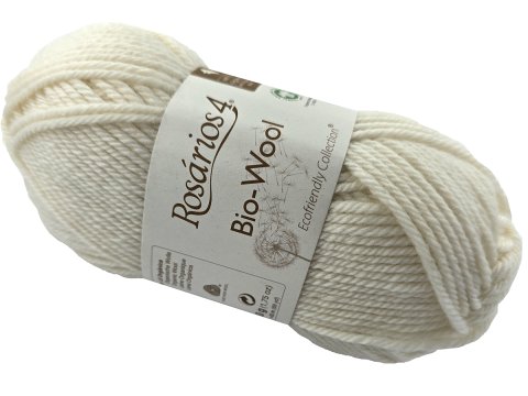 BIO-WOOL 01 BIEL WEŁNY OFF WHITE 50g 82mRosarios4 100% wełna merino GOTS hurtownia włóczkek GOLD-POL Warszawa