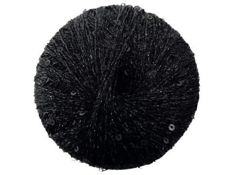 YILDIZ 110 CZARNY korodnek Himalaya 25g 393m cienka nitka o metalicznym połysku z cekinami hurtownia włóczek