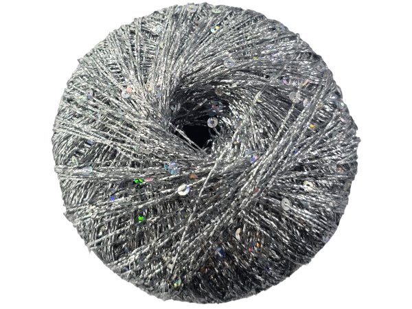 YILDIZ 101 SREBRNY kordonek Himalaya 25g 393m cienka nitka o metalicznym połysku brokatowa z cekinami hurtownia włóczek