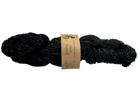 INCA TWEED włóczka 103 PRAWIE CZARNY Viking Garn 50g 100m mix wełny alpaka i merino hurtownia włóczek GOLD-POL Warszawa