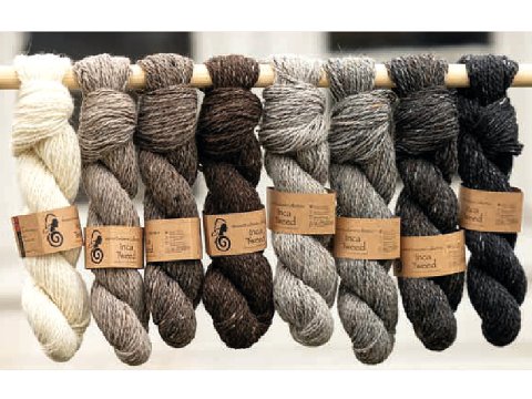 INCA TWEED włóczka 115 SZARY MELANŻ Viking Garn 50g 100m mix wełny alpaka i merino hurtownia włóczek GOLD-POL Warszawa
