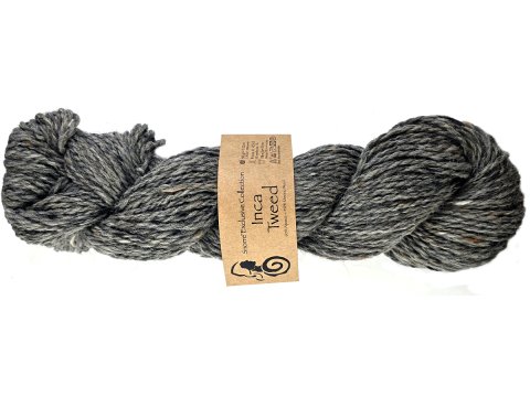 INCA TWEED włóczka 115 SZARY MELANŻ Viking Garn 50g 100m mix wełny alpaka i merino hurtownia włóczek GOLD-POL Warszawa