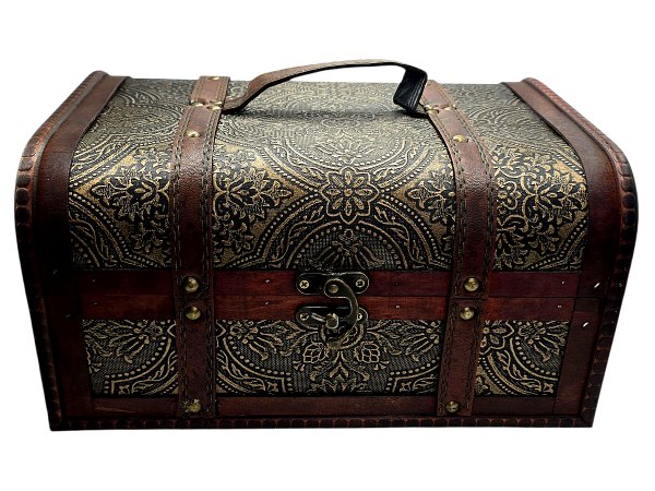 Przybornik krawiecki Antic Coffer wymiary 300x200x150mm drewniany bez wyposażenia największy egzemplarz