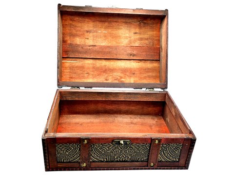Przybornik krawiecki Antic Coffer wymiary 300x200x150mm drewniany bez wyposażenia największy egzemplarz