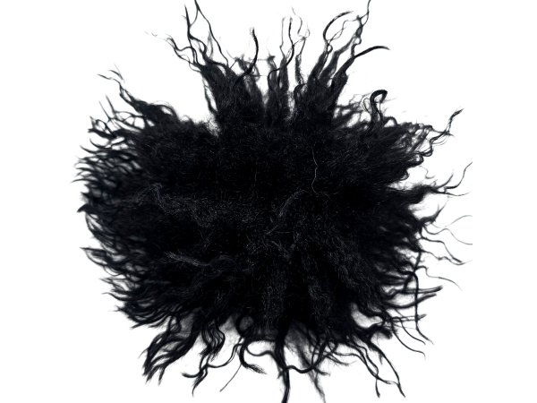 Pompon lama sztuczna Czarny 1 szt pompony do czapek zimowych ze sztucznego futra lamy