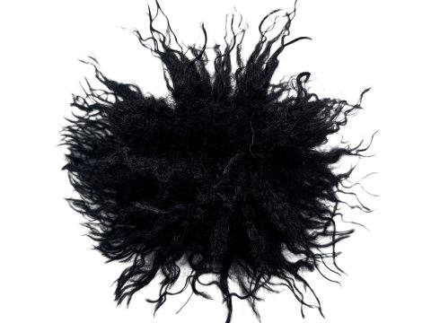 Pompon lama sztuczna Czarny 1 szt pompony do czapek zimowych ze sztucznego futra lamy