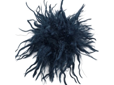 Pompon lama sztuczna Antic Blue cena za 1 szt pompony do czapek zimowych ze sztucznego futra lamy