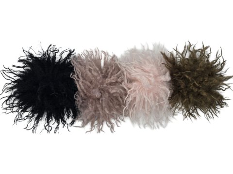 Pompon lama sztuczna Azul Błękitny cena za 1 szt pompony do czapek zimowych ze sztucznego futra lamy