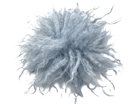 Pompon lama sztuczna Azul Błękitny cena za 1 szt pompony do czapek zimowych ze sztucznego futra lamy