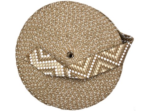 38mm taśma nośna ZYGZAK 24 cena za 1m BEIGE BEŻ KARMEL BIAŁY dwustronna do toreby plecaka na uszy rączki pasek taśmy nośne