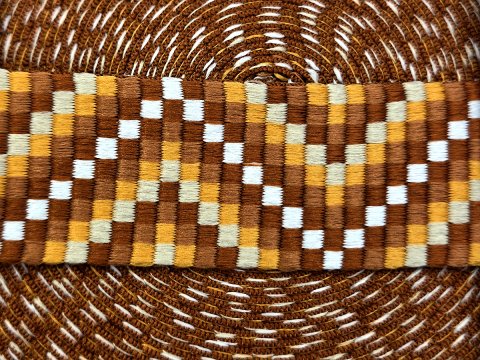 38mm taśma nośna ZYGZAK 40 cena za 1m HONEY MIODOWY dwustronna do toreby plecaka na uszy rączki pasek taśmy nośne